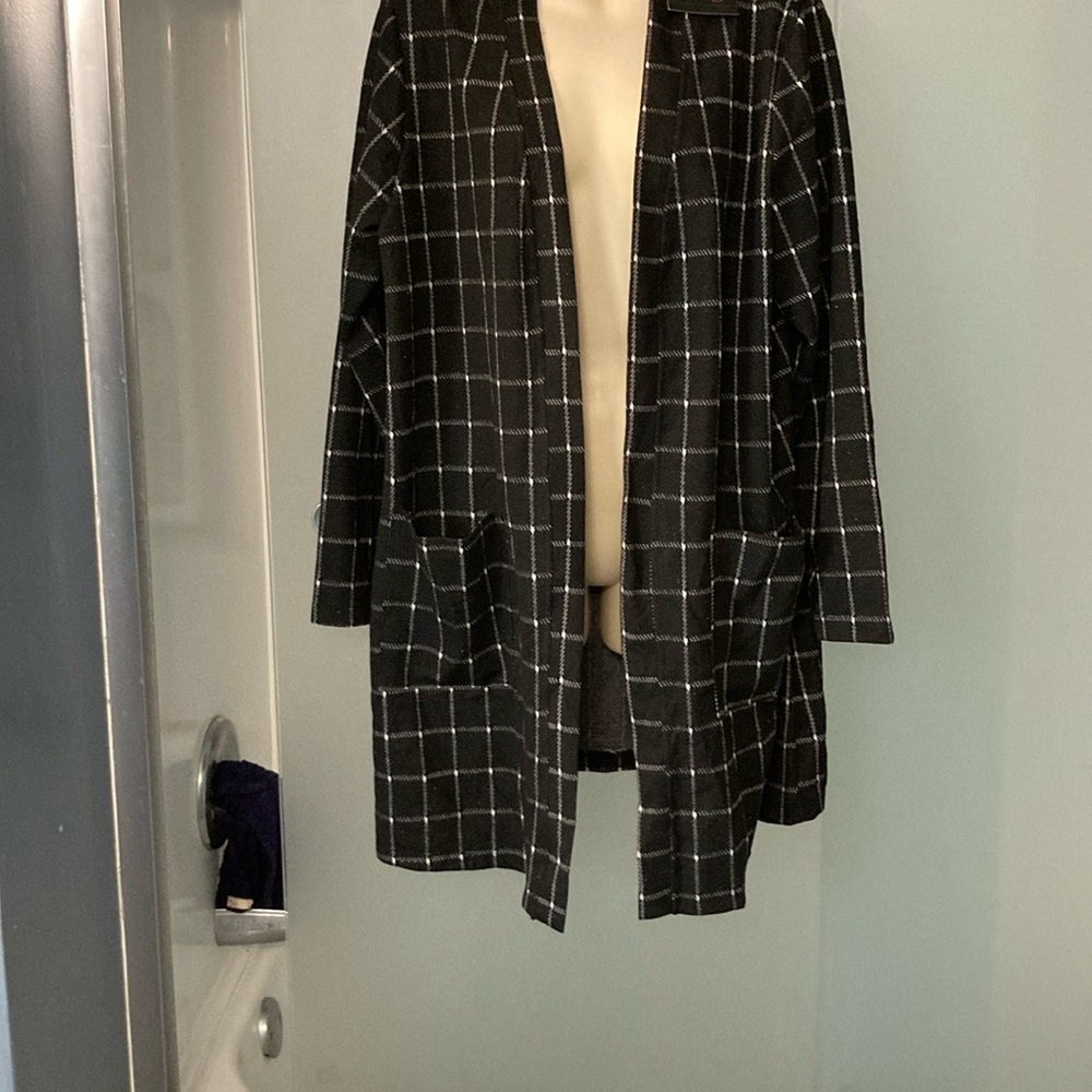 Black and White Windowpane Blazer